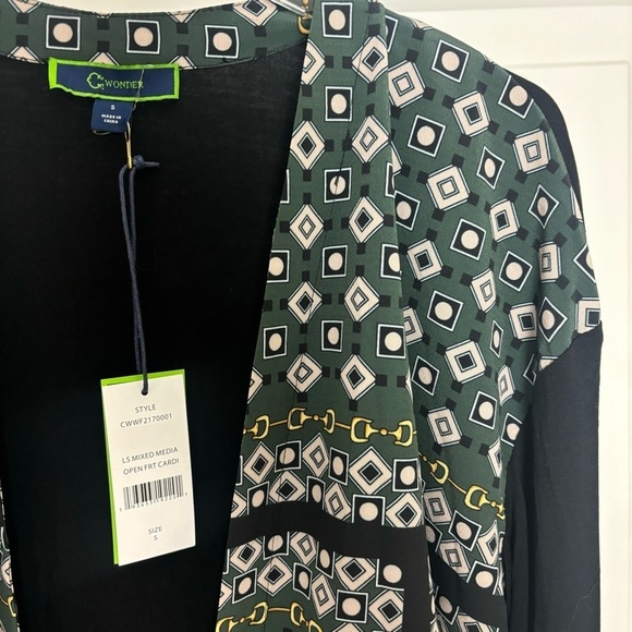 C. Wonder NWT Mixed Media Open Front Cardigan - Picture 8 of 11